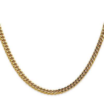 14K Semi-Solid Franco with Fancy Lobster Clasp Chain, 18 x 3.7mm