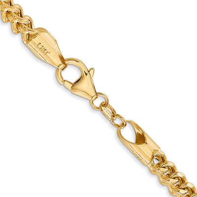 14K Semi-Solid Franco with Fancy Lobster Clasp Chain, 18 x 3.7mm
