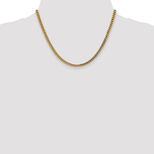 14K Semi-Solid Franco with Fancy Lobster Clasp Chain (Style BC136-18)