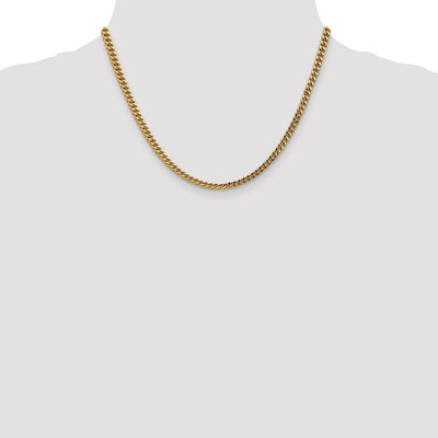 14K Semi-Solid Franco with Fancy Lobster Clasp Chain, 18 x 3.7mm