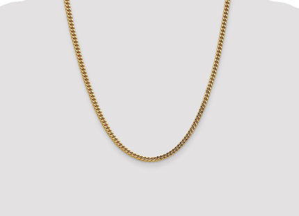 14K Semi-Solid Franco with Fancy Lobster Clasp Chain (Style BC136-22)