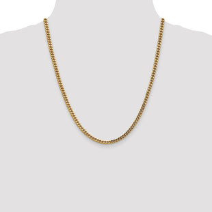 14K Semi-Solid Franco with Fancy Lobster Clasp Chain (Style BC136-22)