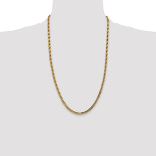 14K Semi-Solid Franco with Fancy Lobster Clasp Chain (Style BC136-26)