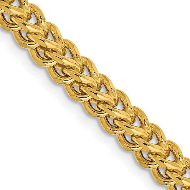 14K Semi-Solid Franco with Fancy Lobster Clasp Chain, 18 x 3.7mm