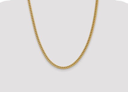 14K Semi-Solid Franco with Fancy Lobster Clasp Chain (Style BC137-22)