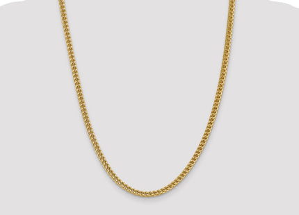 14K Semi-Solid Franco with Fancy Lobster Clasp Chain (Style BC137-24)