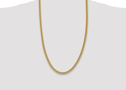 14K Semi-Solid Franco with Fancy Lobster Clasp Chain (Style BC137-26)