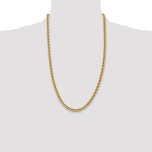 14K Semi-Solid Franco with Fancy Lobster Clasp Chain (Style BC137-26)