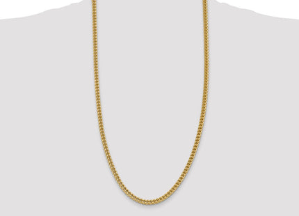 14K Semi-Solid Franco with Fancy Lobster Clasp Chain (Style BC137-28)