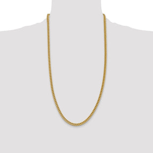 14K Semi-Solid Franco with Fancy Lobster Clasp Chain (Style BC137-28)