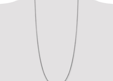 14K White Gold Semi-Solid Round Box with Lobster Clasp Chain (Style BC139-30)