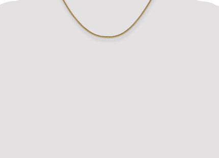 14K Semi-Solid Round Box with Lobster Clasp Chain (Style BC140-16)