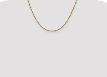 14K Semi-Solid Round Box with Lobster Clasp Chain (Style BC140-18)