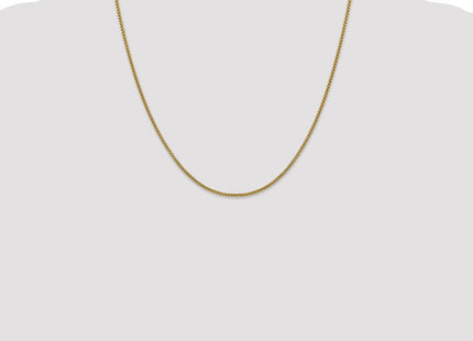 14K Semi-Solid Round Box with Lobster Clasp Chain (Style BC140-20)