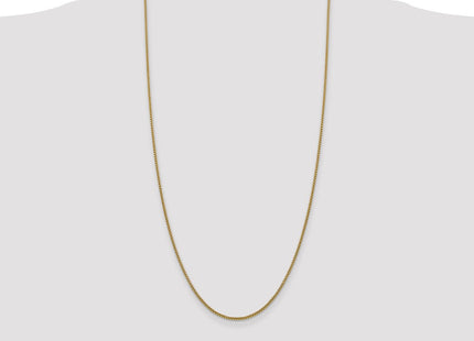 14K Semi-Solid Round Box with Lobster Clasp Chain (Style BC140-28)
