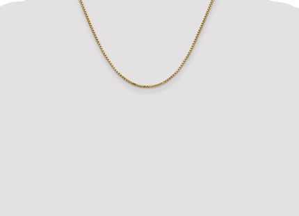 14K Semi-Solid Round Box with Lobster Clasp Chain (Style BC141-18)