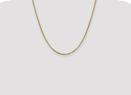 14K Semi-Solid Round Box with Lobster Clasp Chain (Style BC141-20)
