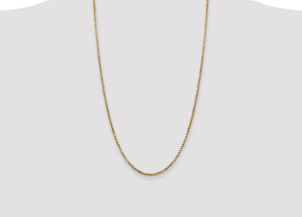 14K Semi-Solid Round Box with Lobster Clasp Chain (Style BC141-26)