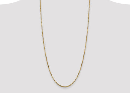 14K Semi-Solid Round Box with Lobster Clasp Chain (Style BC141-28)