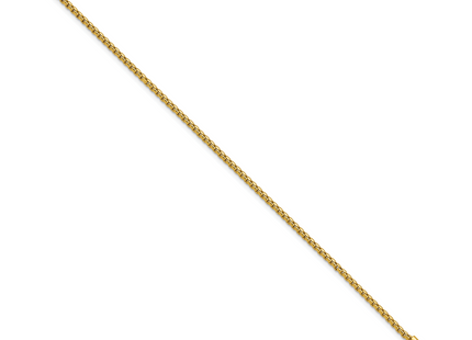 14K Semi-Solid Round Box with Lobster Clasp Bracelet, 7 x 1.75mm