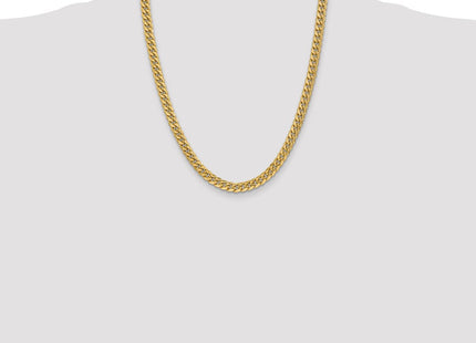 14K Semi-Solid Miami Cuban with Lobster Clasp Chain (Style BC154-22)