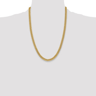 14K Semi-Solid Miami Cuban with Lobster Clasp Chain (Style BC154-24)