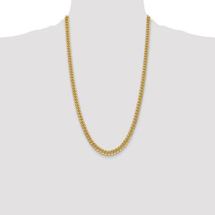 14K Semi-Solid Miami Cuban with Lobster Clasp Chain (Style BC154-26)