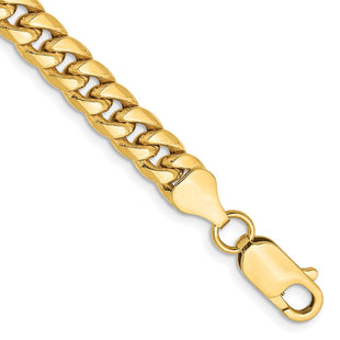 14K Semi-Solid Miami Cuban with Lobster Clasp Bracelet (Style BC154-7)