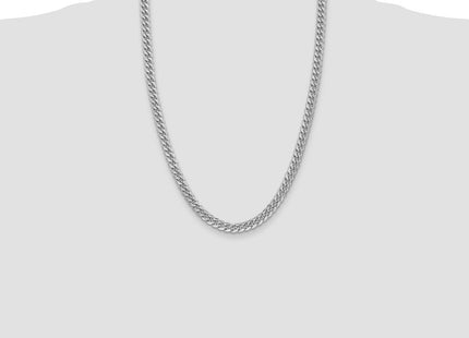 14k WG Semi-Solid Miami Cuban Chain (Style BC154W-24)