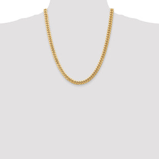 14K Semi-Solid Miami Cuban with Lobster Clasp Chain (Style BC155-22)