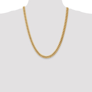 14K Semi-Solid Miami Cuban with Lobster Clasp Chain (Style BC156-24)