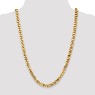 14K Semi-Solid Miami Cuban with Lobster Clasp Chain (Style BC156-26)