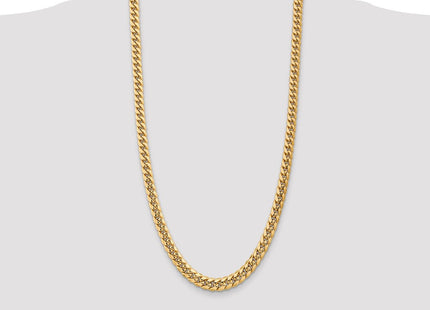 14K Semi-Solid Miami Cuban with Lobster Clasp Chain (Style BC156-28)