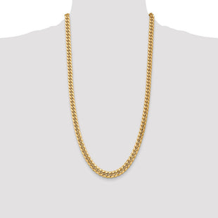 14K Semi-Solid Miami Cuban with Lobster Clasp Chain (Style BC156-28)