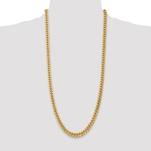 14K Semi-Solid Miami Cuban with Lobster Clasp Chain (Style BC156-30)