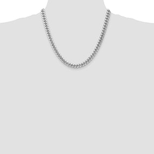 14k WG Semi-Solid Miami Cuban Chain (Style BC156W-20)