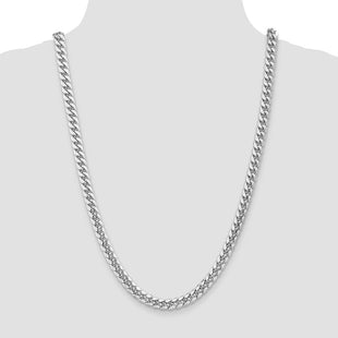 14k WG Semi-Solid Miami Cuban Chain (Style BC156W-26)