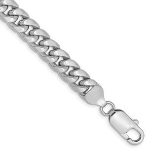 14k WG Semi-Solid Miami Cuban Chain (Style BC156W-8)
