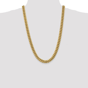 14K Semi-Solid Miami Cuban with Lobster Clasp Chain (Style BC157-26)