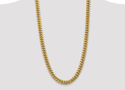 14K Semi-Solid Miami Cuban with Lobster Clasp Chain (Style BC157-28)