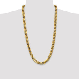 14K Semi-Solid Miami Cuban with Lobster Clasp Chain (Style BC157-28)