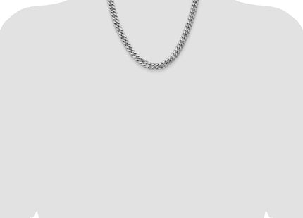 14k WG Semi-Solid Miami Cuban Chain (Style BC157W-20)