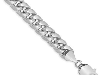 14k WG Semi-Solid Miami Cuban Chain (Style BC157W-8)