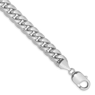 14k WG Semi-Solid Miami Cuban Chain (Style BC157W-8)