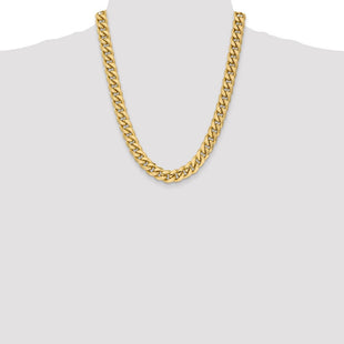 14K Semi-Solid Miami Cuban with Lobster Clasp Chain (Style BC158-22)