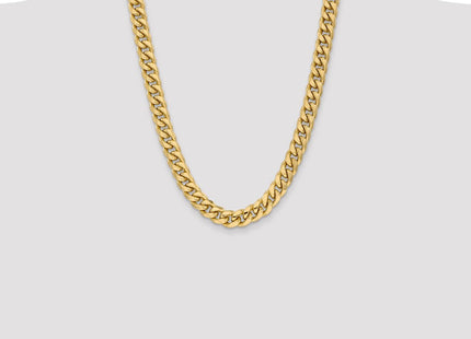 14K Semi-Solid Miami Cuban with Lobster Clasp Chain (Style BC158-24)