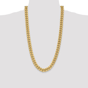 14K Semi-Solid Miami Cuban with Lobster Clasp Chain (Style BC158-28)