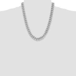 14k WG Semi-Solid Miami Cuban Chain (Style BC158W-22)