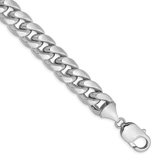 14k WG Semi-Solid Miami Cuban Chain (Style BC158W-8)