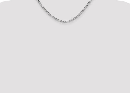 14K white gold figaro link chain